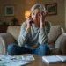 Woman dealing with debt collection agency calls